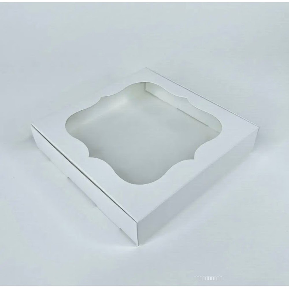 Коробка для печива та цукерок 15*15*3 см (біла)