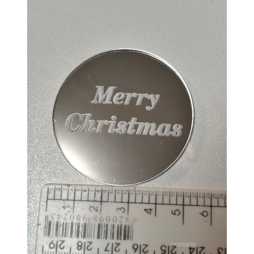 Дзеркальний топер медальйон «Merry Christmas» (314)