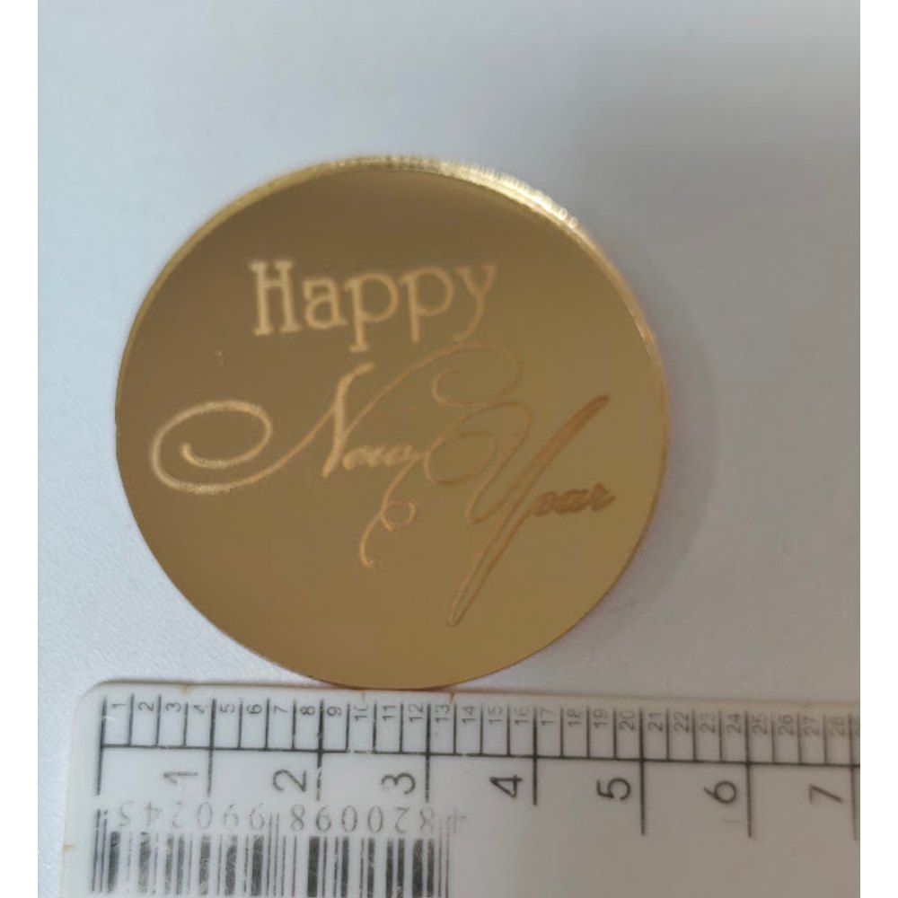 Дзеркальний топер медальйон «Happy New Year»(317)