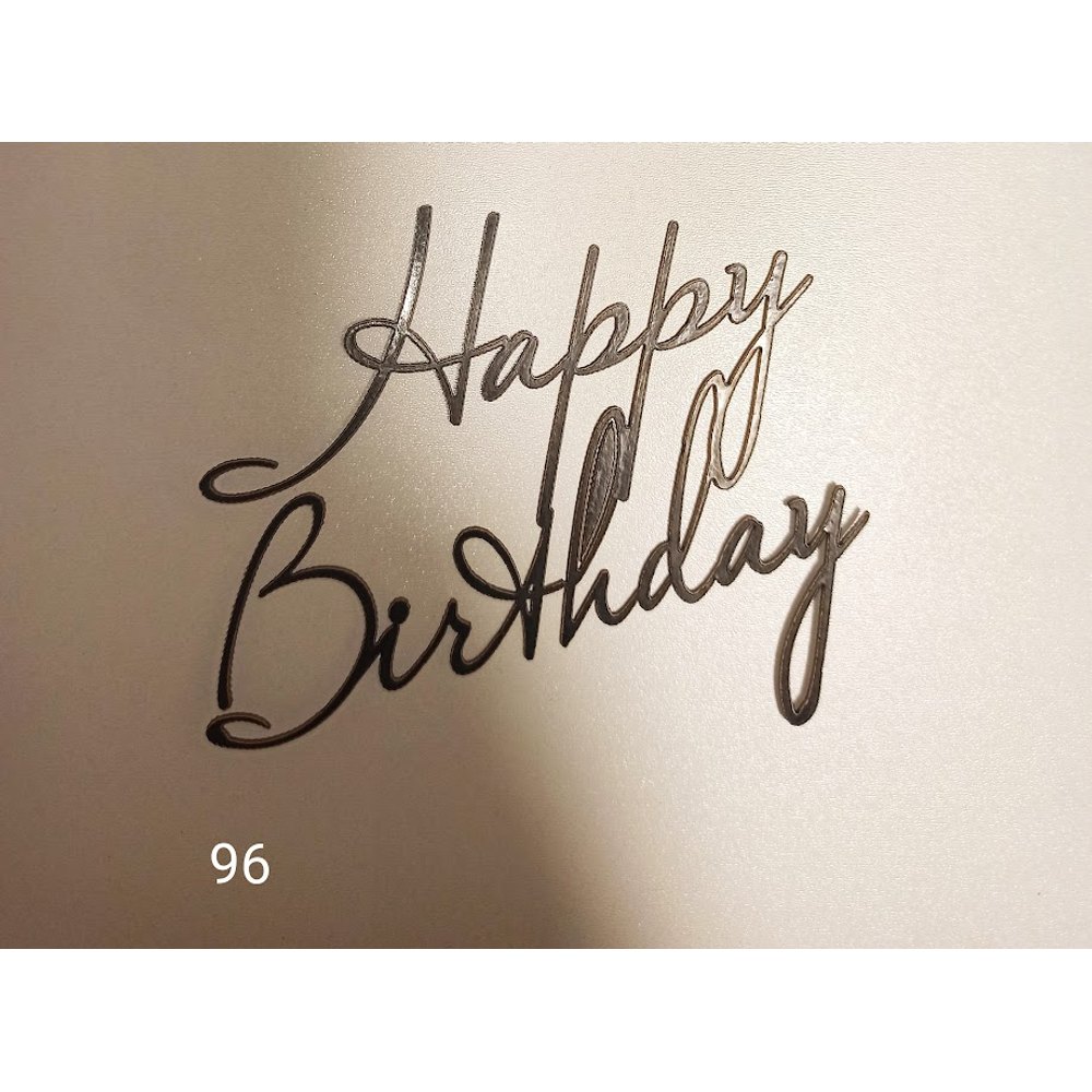 Топер для торта «Happy Birthday» чорний (96)
