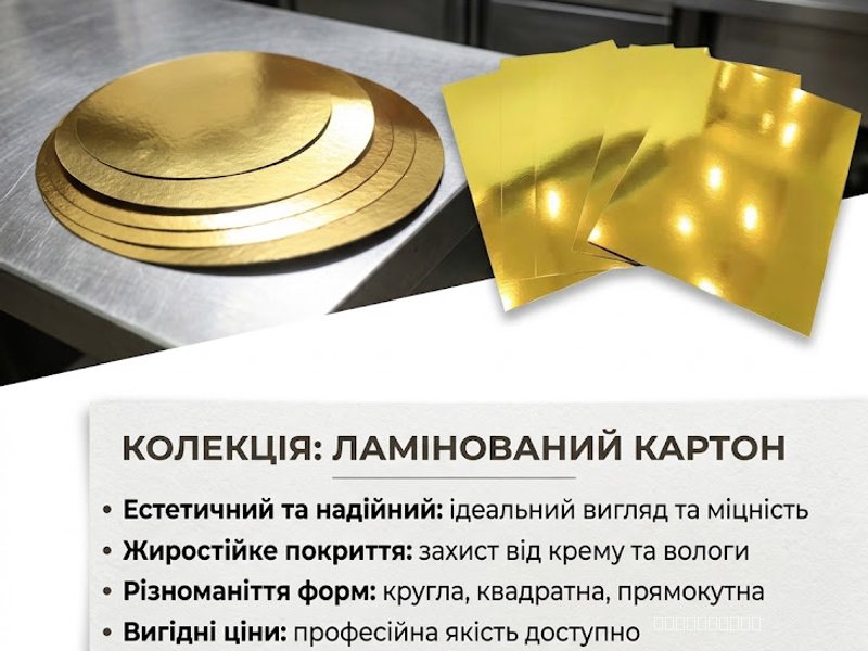 Підкладки з ламінованого картону