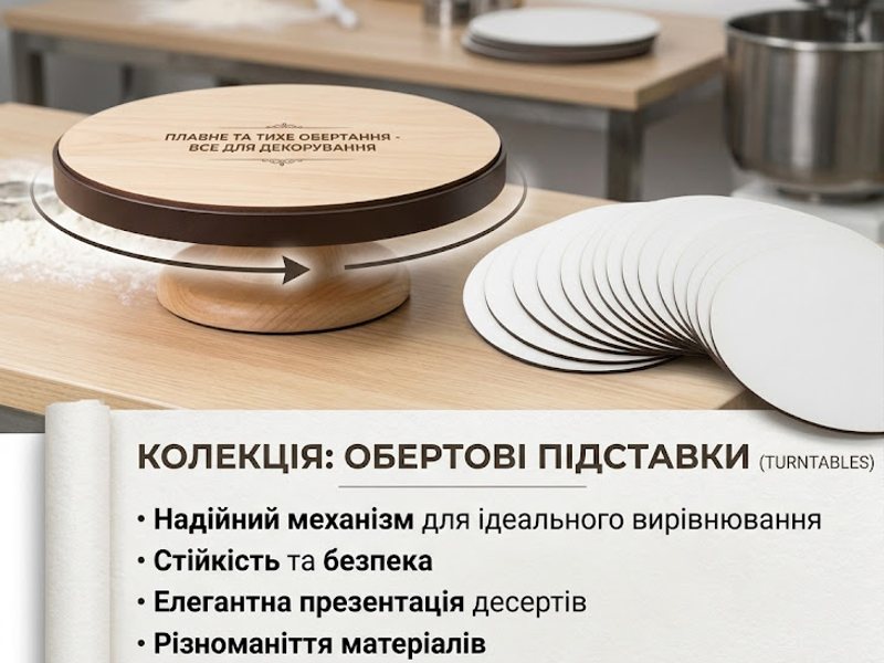 Обертові підставки під торти