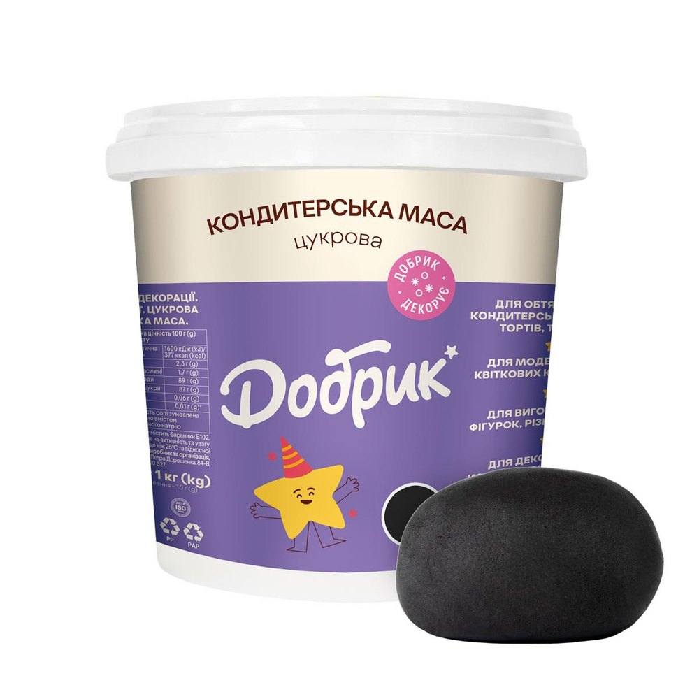 Мастика ТМ Добрик — Чорний колір (1 кг)